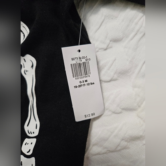 Old Navy Black Skeleton Print Kids Footie - Picture 2 of 2